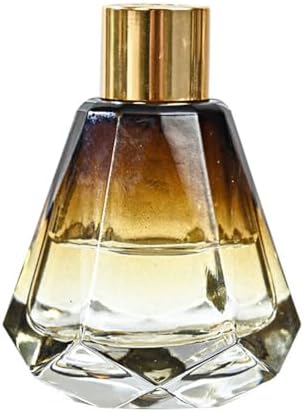 2PCS 60ML Amber Glass Diffuser Jars with Gold Lid and Rubber Plug