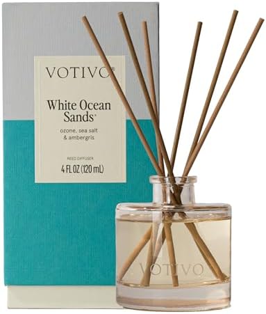 Votivo White Ocean Sands Reed Diffuser Set