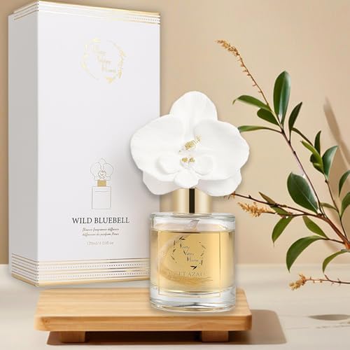 Orchid Ceramic Flower Reed Diffuser Set 120ML Wild Bluebell