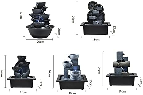 HASMI Tabletop Fountain with Multi-Colored LED Lights
