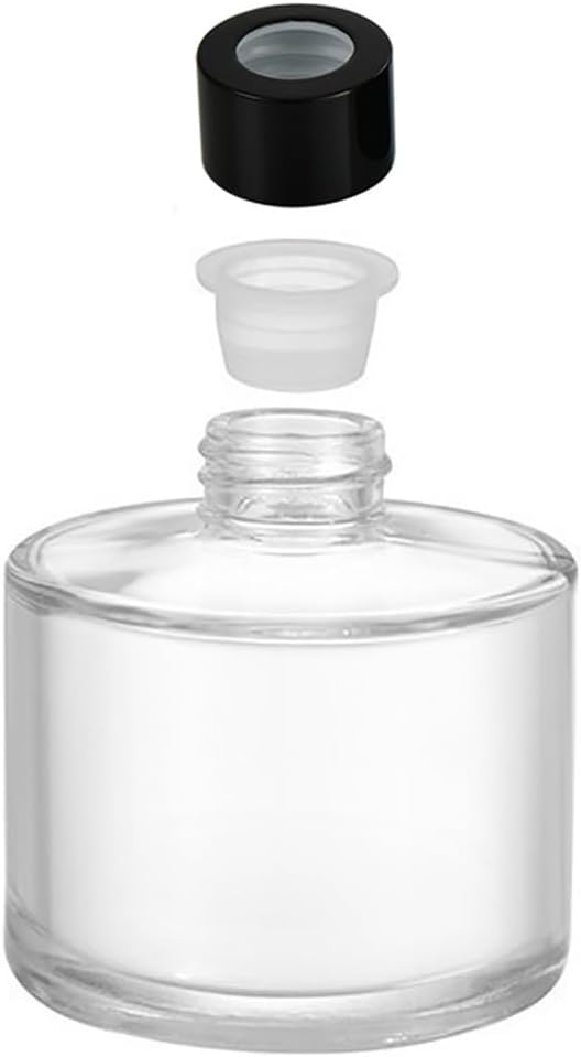 2pcs 50ml Clear Glass Diffuser Bottles