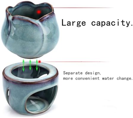 Ruitasa Essential Oil Burner Tealight Set 2PCS Lotushaped Ceramic Aromatherapy Candle