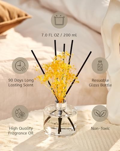MSENSE Reed Diffuser Set with 7 Sticks