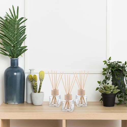 12 Piece Reed Diffuser Set with Wooden Caps and Rattan Sticks