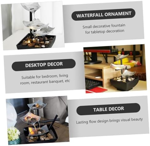 PRETYZOOM Waterfall Tabletop Fountain Indoor Decor