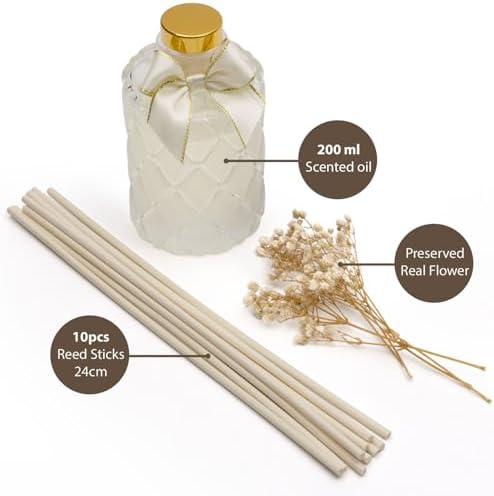 UCC Premium Reed Diffuser Set with Preserved Flower Sticks