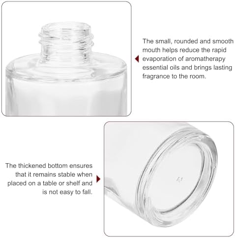 HARFINGTON 2pc 80ml Glass Diffuser Bottle Set