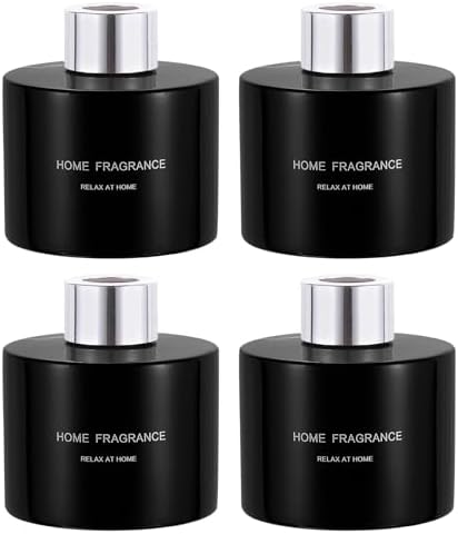 HARFINGTON 4pcs Empty Glass Diffuser Bottle 140ml