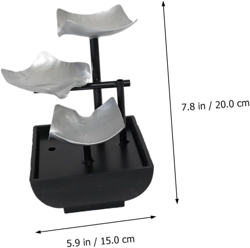 Alipis Solar Water Fountain Tabletop Waterfall Decor