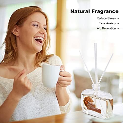 DAROMA Reed Diffuser Set with Dried Flowers and Natural Rattan Sticks