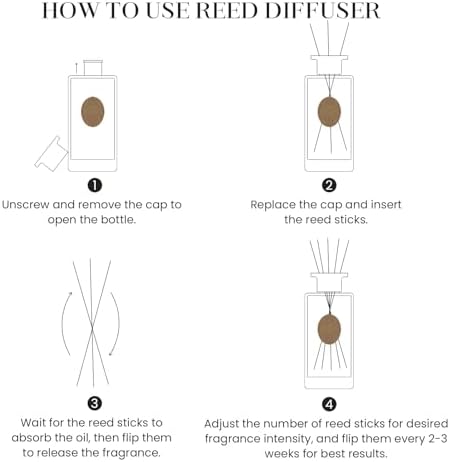 MSENSE 1014 Oz Large Reed Diffuser Set Hotel Collection Non-Toxic Essential Oil Diffuser