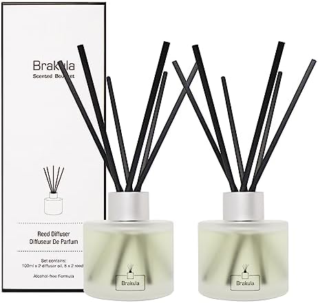Brakula 2 Pack Reed Diffuser Set - Lemon Verbena Fragrance