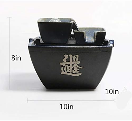 FXJ Ceramic Tabletop Fountain for Home Office Relaxation