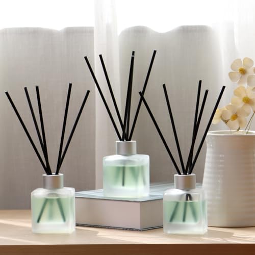 3-Pack Reed Diffuser Set with Rose Lemon Jasmine Essential Oils