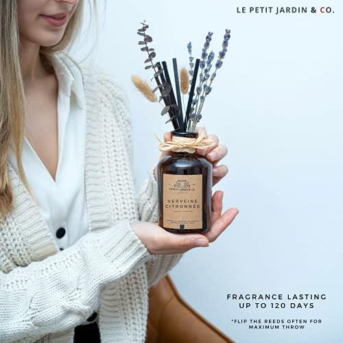 Reed Diffusers with Real Dried Flowers - Fragrance Set for Home Office
