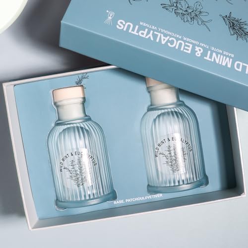 Wild Mint Eucalyptus Reed Diffuser Set 2 Pack