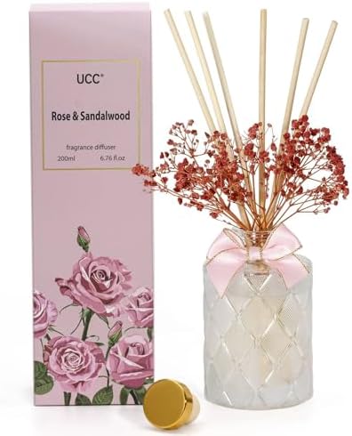 UCC Premium Reed Diffuser Set Rose Sandalwood Scent