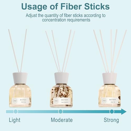 Aeeteek Reed Diffuser Set with 6 Fiber Sticks