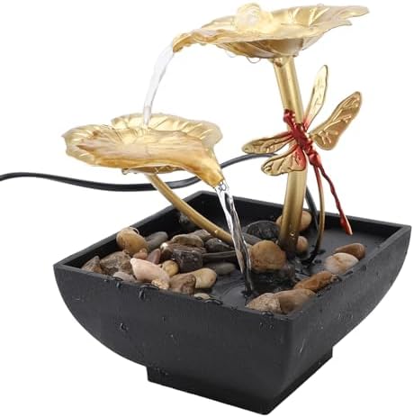Lotus Leaf Dragonfly USB Tabletop Water Feature