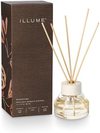Woodfire Aromatic Diffuser Set - Bamboo and Glass