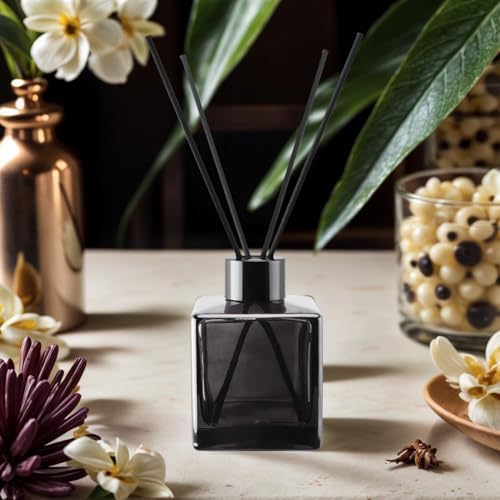 4PCS Glass Diffuser Bottles with 20 Reeds and Accessories