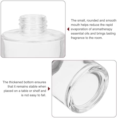 HARFINGTON 2pc 200ml Empty Glass Diffuser Bottle Set