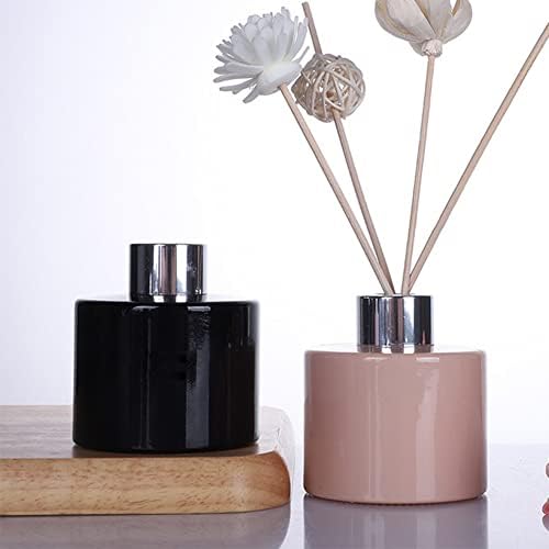 TOPWEL 120ml Glass Diffuser Jar with Silver Cap