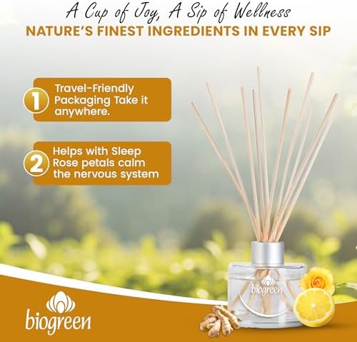 Biogreen Reed Diffuser Ginger Lemon Roses 338 fl oz