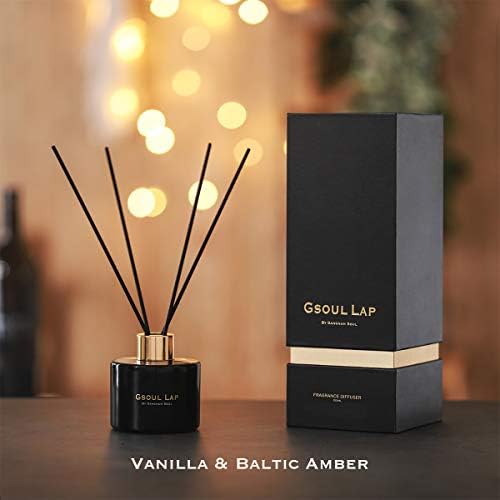 Vanilla Baltic Amber Black Reed Diffuser Set 100mL