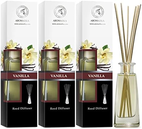 Vanilla Essential Oil Reed Diffuser Set - 3 x 100ml