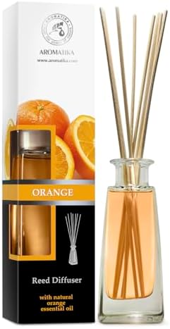 Orange Diffuser with Essential Oil 34 Fl Oz Set