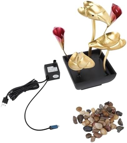 Tomotato Tabletop Fountain with LED Light and USB Power