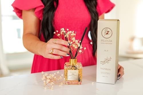 PEANAK Reed Diffuser Set of 2 - Vanilla Coconut Fragrance