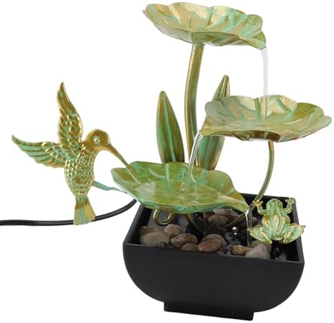 Zen Water Fountain Desk Fountain with USB Decor and LED Lighting