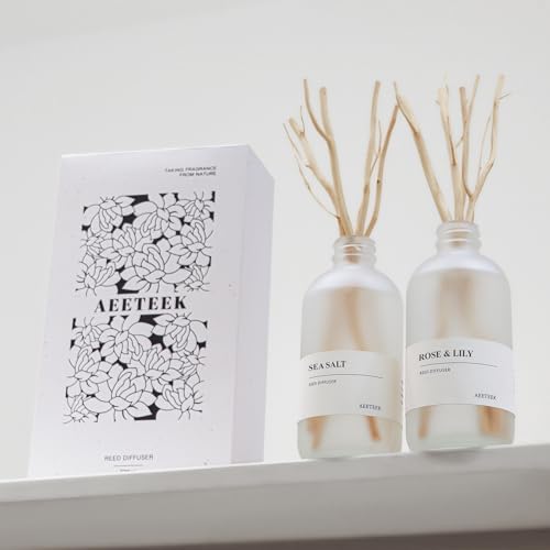 Rose Lily Sea Salt Reed Diffuser Set of 2