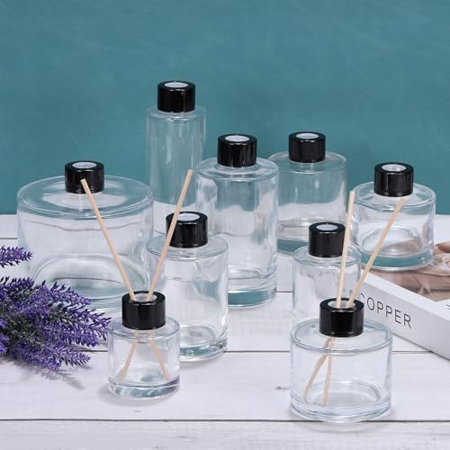 HARFINGTON 4Pcs 500Ml Empty Glass Diffuser Bottle Set