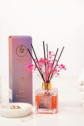 PEANAK Reed Diffuser Set Rose Honey 67oz Set of 2