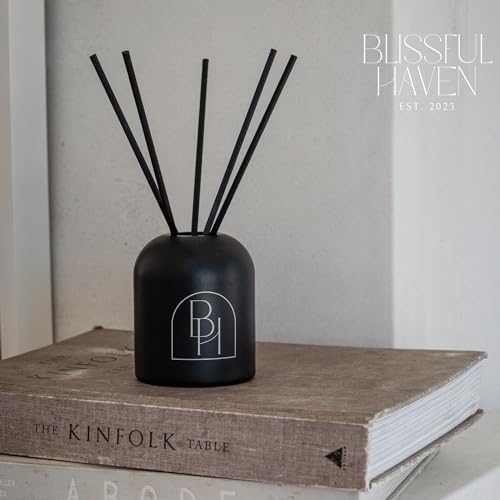 Matte Black Reed Diffuser Set - Clean Cotton Scent 507oz 60 Days