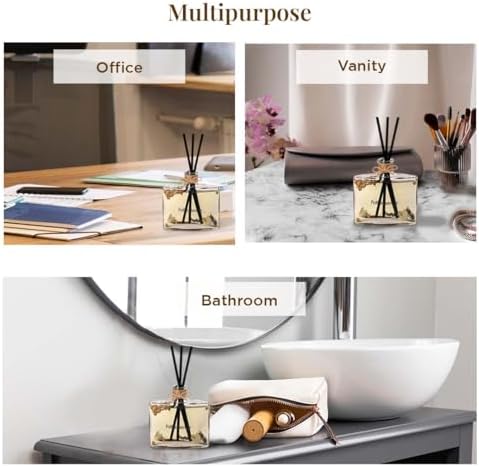 Folkulture Reed Diffusers for Home with 5 Sticks