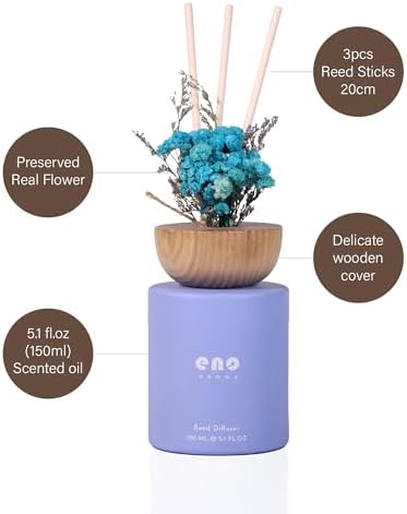 SOXCOMFY Reed Diffuser Set with Dried Flowers