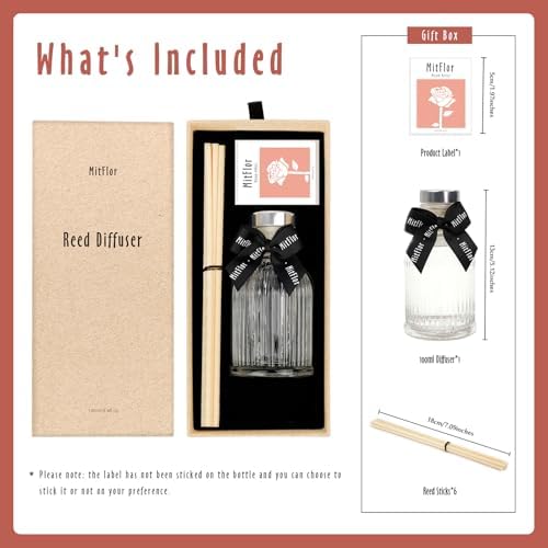 MitFlor Rose Atlas Reed Diffuser Set