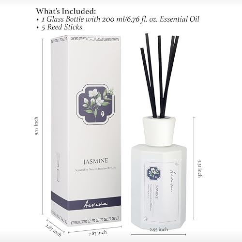 Aeviva Jasmine Reed Diffuser Set 676 Fl Oz