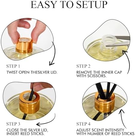 Azulfra Reed Diffuser Set 67oz Fresh Scent for Home