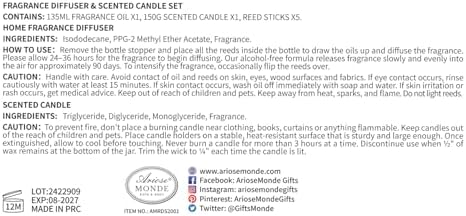 Lemon Basil Reed Diffuser Soy Candle Set
