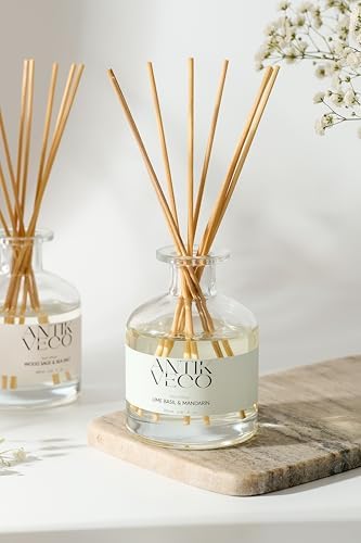 Lime Basil Mandarin Reed Diffuser Set - 67 Fl Oz - 8 Rattan Sticks