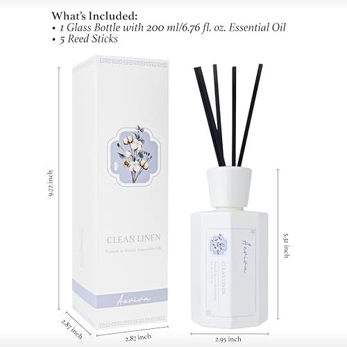 Aeviva Reed Diffuser Set 67 oz Clean Linen Scent