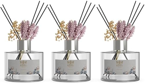 KING OF SCENTS 200ml Pure Cotton Reed Diffuser Set Pack of 3