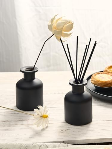 Mo0yuulife LeDeGine 9Pcs Matte Black Diffuser Bottles 150ml