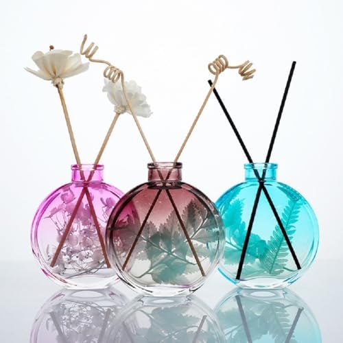 150ml Blue Round Glass Diffuser Bottle for DIY Use