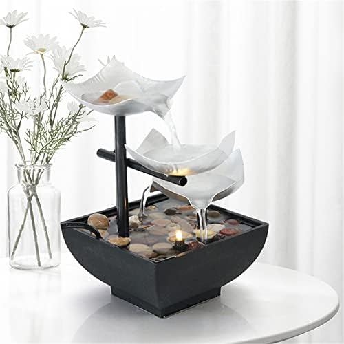 MEIMAY 3-Tier Tabletop Water Fountain with LED Light